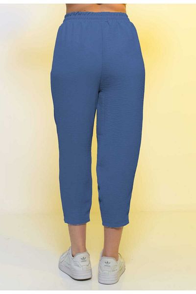 REYNEV Women's High Waist Thin Summer Summer Trousers with Elastic Waist, Lace Up Loose Comfortable Cotton Slouchy Summer Pants