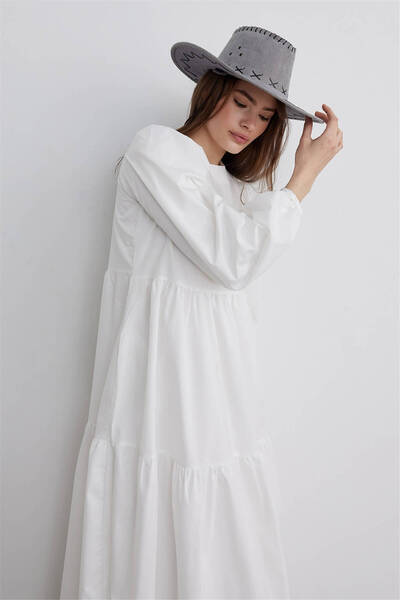 Suud Collection Gathered Comfortable Cut Dress