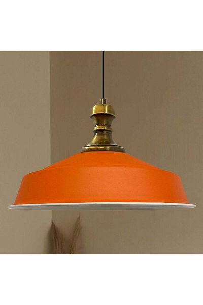 Bamyum Pendelleuchte Asletl-Knob, Metall, 41 cm, Orange Lampe