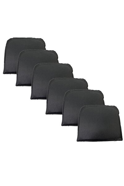 Kenzlife Knsz Sırt Minderi 6 Lı Mazlum Syh Suni Deri Cırtlı Tel Sandalyesi Sı...