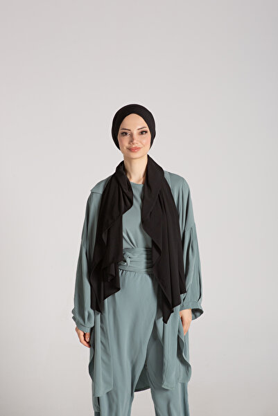 Melittis Siyah Premium Şal 70*180