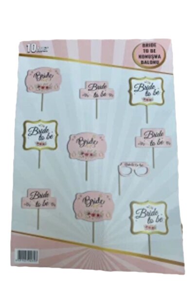 Happyland Bride Konsept Bride To Be 12li Konuşma Kartı Seti