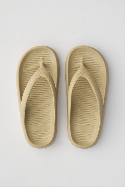 OZYO Camilo Dark Beige Flip Flop Platform Beach - شبشب كاجوال