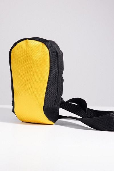 Tudors Geantă de umăr galbenă unisex cu curea încrucișată reglabilă