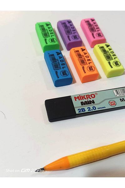 Mikro 2mm Thick Tip Pen - Tip and Eraser (3 Pieces Set)