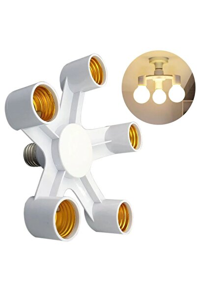 Daxom E27 5'li Duy Duy Çoklayıcı Duy Çoğaltıcı 1 In 5 E 27 Duy