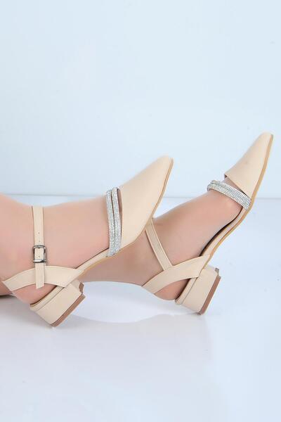 Ayakcenter Pantofi de damă Crista 24-07 Satin 3Cm Toc