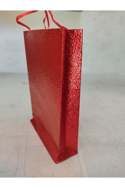 AKTEZ-EL Pungă de hârtie - Pachet de 20 - Dimensiune 12/19 Roșu în relief