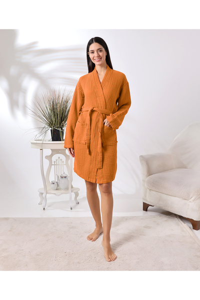 destinyhometex Унісекс Преміум Муслін Ультра М'який Халат - 4-шаровий, 100% о...