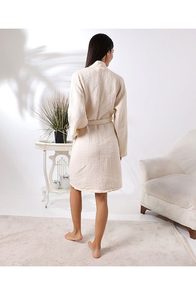 destinyhometex Unisex 4 στρώσεων 100% οργανικό βαμβάκι Premium Multi Muslin Ultra Soft μπουρνούζι