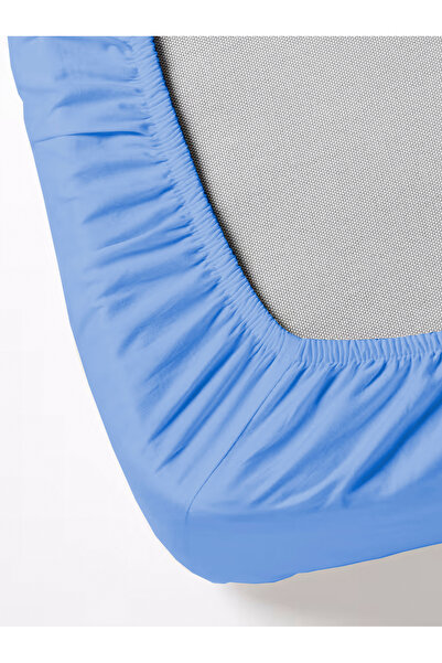 FAVORİST Set de cearșafuri cu un singur elastic albastru - 100x200, 1 față de pernă inclusă