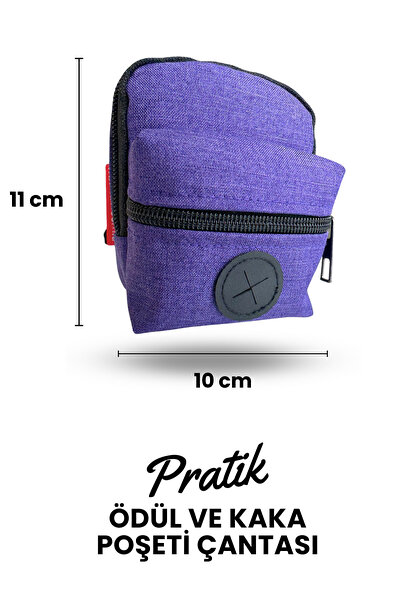 Havhav Köpek Ödül Maması Ve Kaka Poşeti Taşıma Çantası Mor Renkli Köpek Çanta...
