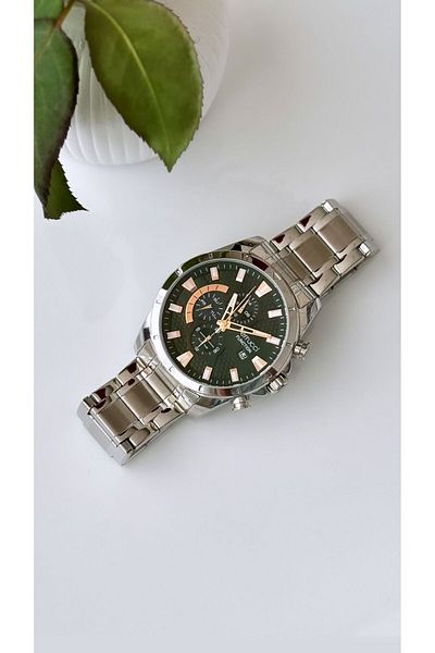 Ferrucci FErrUCCi̇ men's Wristwatch - Silver Color, Green Inner Dial, Working Inner Function