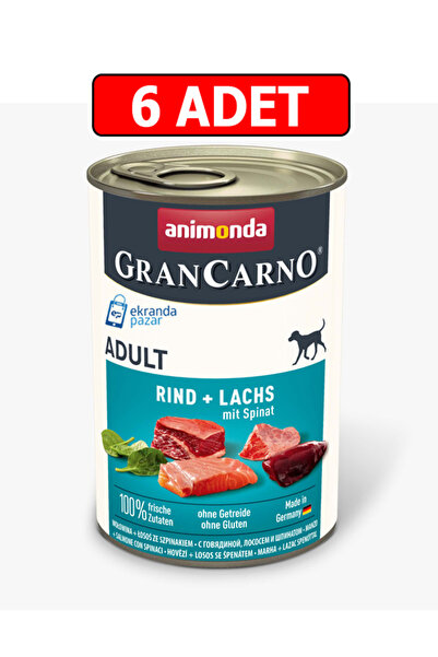 Animonda grancarno tahılsız dana eti ıspanaklı somonlu köpek konservesi 400gr...