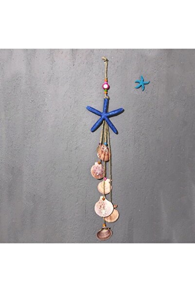 incirop Mavi Deniz Yıldızı Rüzgar Çanı 2 Parça