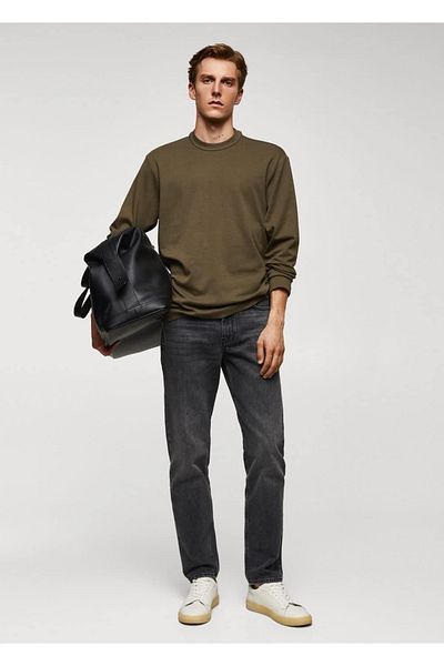 MANGO Man Langärmeliges T-Shirt aus 100 % Baumwolle