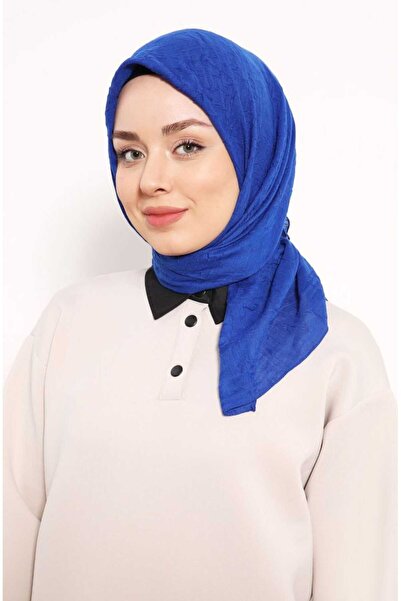 QUM İPEK Bambus Kraş šal Kobalt plava
