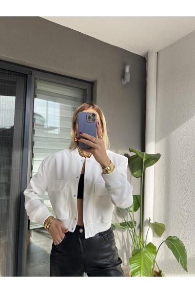 Hotfashion سترة بومبر مع جيب حقيبة