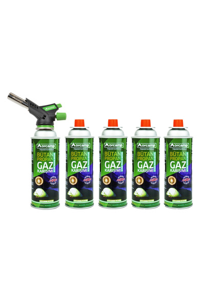 Orcamp Çakmaklı Pürmüz + 227 Gaz Kartuşu 5'li Set