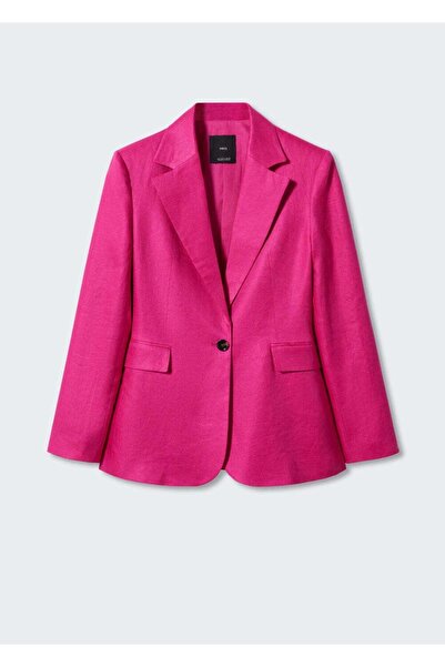 MANGO Woman %100 Keten Kumaş Blazer Ceket
