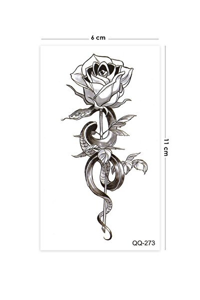 BP Tattoo Gül Ve Yılan Mini Dövme
