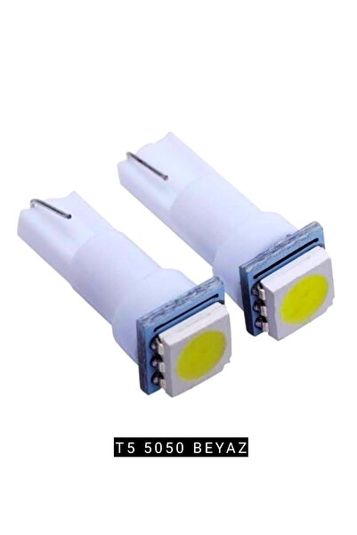 gürler oto kılıf ve aksesuar T5 Dipsiz Led Gösterge Ampülü 2 Adet Beyaz
