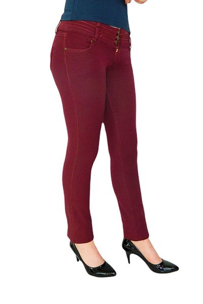 BIGSIE Women's Canvas Skinny Low Waist Trousers 352 Bgl-23615398