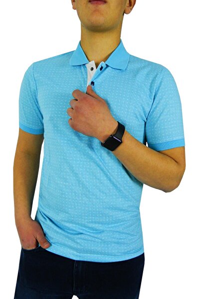 naykı Чоловіча футболка з поло-комірцем і жакардовим візерунком 19072 Bgl-st01042