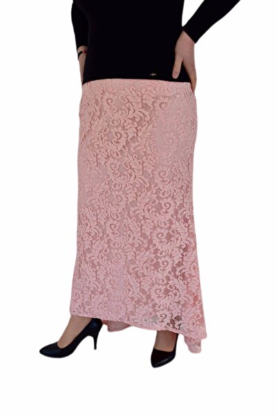 ERMANLAR Women's Long Guipure Skirt Bglerm101