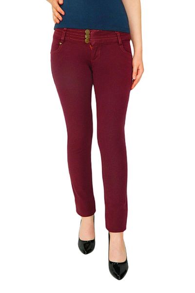 BIGSIE Women's Canvas Skinny Low Waist Trousers 352 Bgl-23615398
