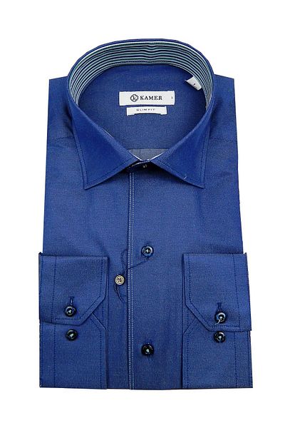 KAMER Мъжка риза Slim Fit - Комбинирана Модел 7670 007670
