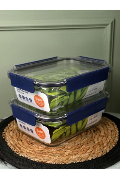 Viyalente 2 Lt Lock & Lock Airtight Glass Storage Container - 400 ° C Safe as Heat