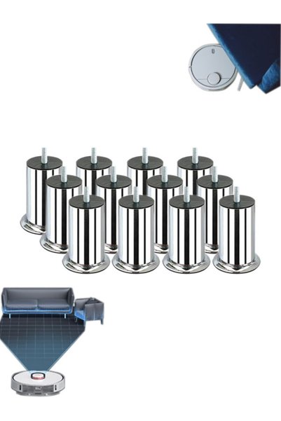 Bestekar 12 cm Baza Ayağı Koltuk Ayağı Kanepe Ayağı M8 Civatalı (ince Diş) (L...