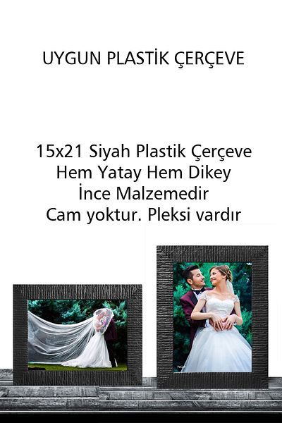 Bytwo 15x21 Frame Plastic Suitable Simple Black Frame Without Glass A5