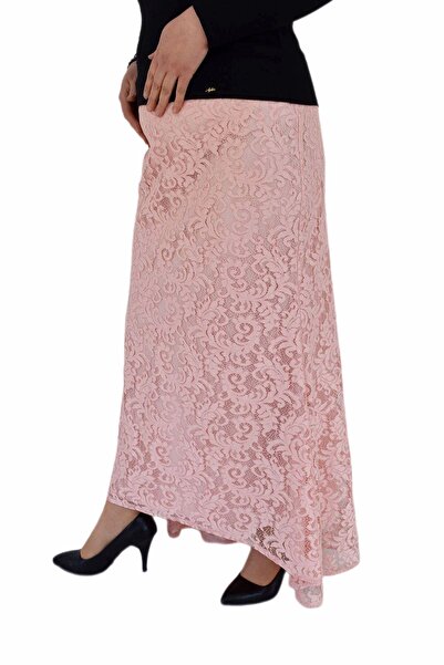 ERMANLAR Women's Long Guipure Skirt Bglerm101