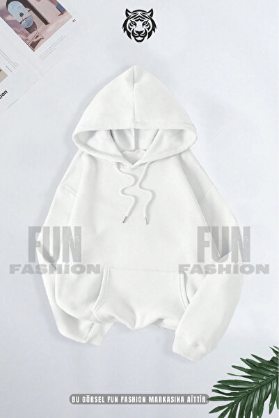 Fun Fashion Hanorac cangur supradimensionat unisex cu glugă