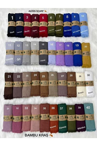 avzen şal Bamboo Kraş Shawl White