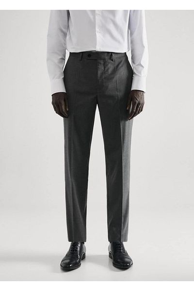 MANGO Man Slim Fit kalhoty ze strečové tkaniny