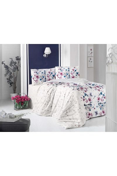 Altınbaşak Creaforce Double Duvet Cover Set Clove Navy Blue