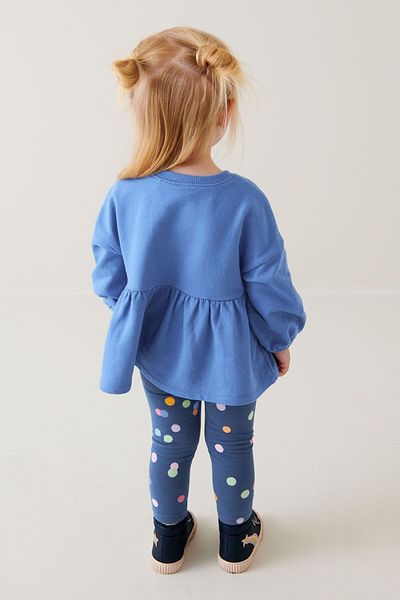 Next Baby Navy Blue Rainbow Patterned Top and Bottom Set