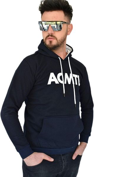 BAGLAN Мъжки тъмносин суитшърт с качулка Acmtl Bgl-st02360