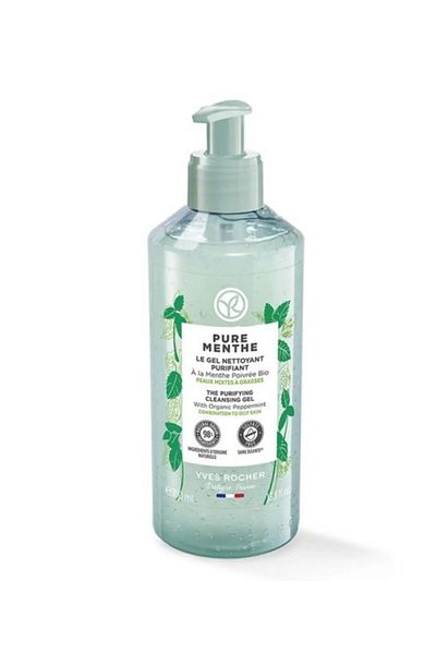 Yves Rocher Face Wash Gel - Mixed and Oily Skin / Pure Menthe Pore Firming and Prebiotic 390 ml