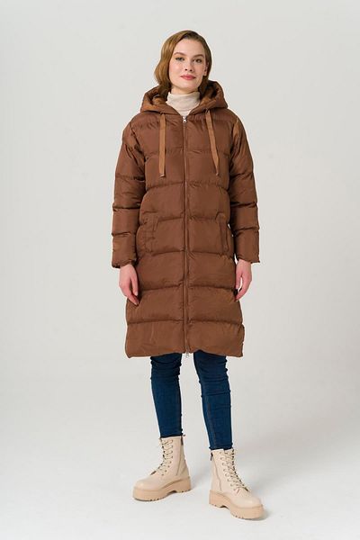 Olcay Puffermantel aus Grosgrain mit Kapuze, Schwarz, 6404