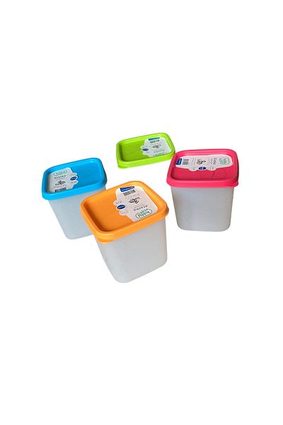 HOLLYHOME 4 Pieces Mini Alaska Nofrost Storage Container Deep Freezer 380ml