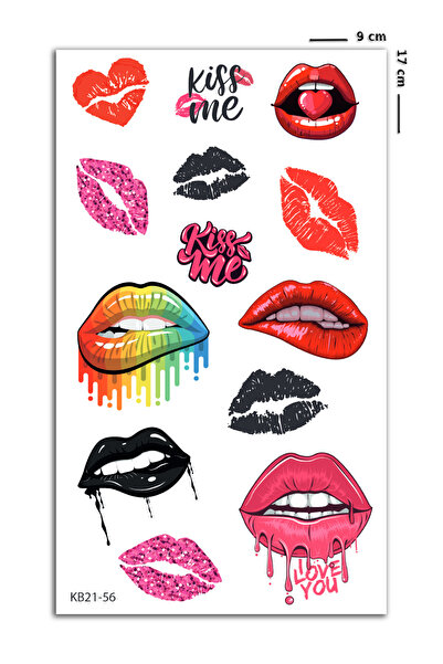 BP Tattoo Kiss Geçici Dudak Dövmesi