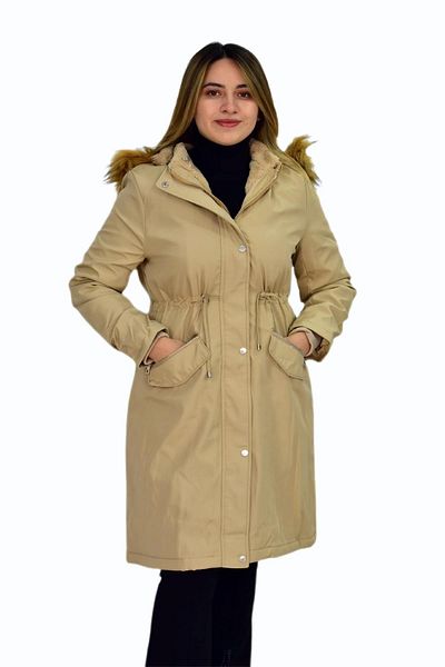 ressam Women's Hooded Bondid Coat K3065 BGL-ST03289