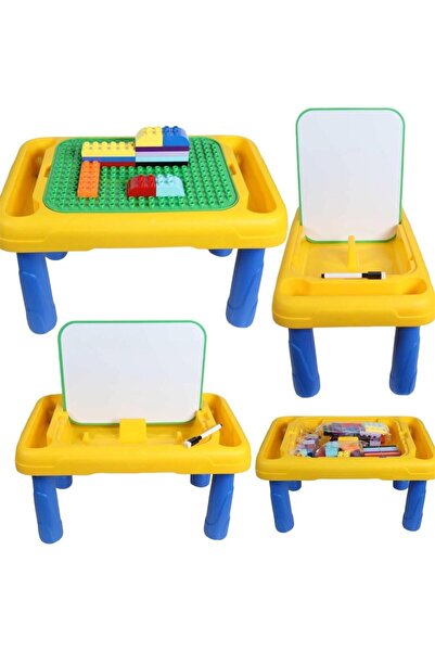 BYCEGU طاولة أنشطة تعليمية إبداعية مع 4 وظائف مختلفة مع لوحة كتابة