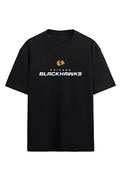 BA Sportswear تي شيرت NHL Chicago Blackhawks هوكي الجليد كبير الحجم