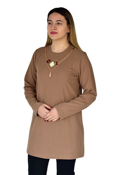 HİSSET Дамска туника от кадифе с камизол A18501 BGL-ST03278