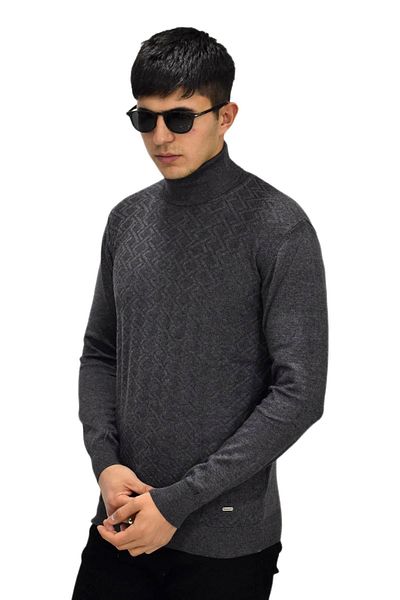 Raymons Men's Sports Turtleneck Sweater - R22507 Bgl-st03177
